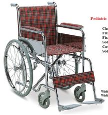 802-35 Steel Frame, Armrest, Fixed Footrest, Castor Solid Rear Wheel