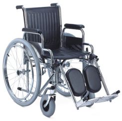 902C Steel Foldable Frame, Detachable Elevating Footrest, Pneumatic Wheel with Hand Rim