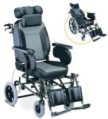 Steel Frame, Reclining High Back, Adjustable Headrest, Detachable Elevating Footrest